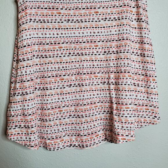 Artisan NY 100% Linen Patterned Tank Top Size S Earthy Neutral Sleeveless Boho - Picture 8 of 10